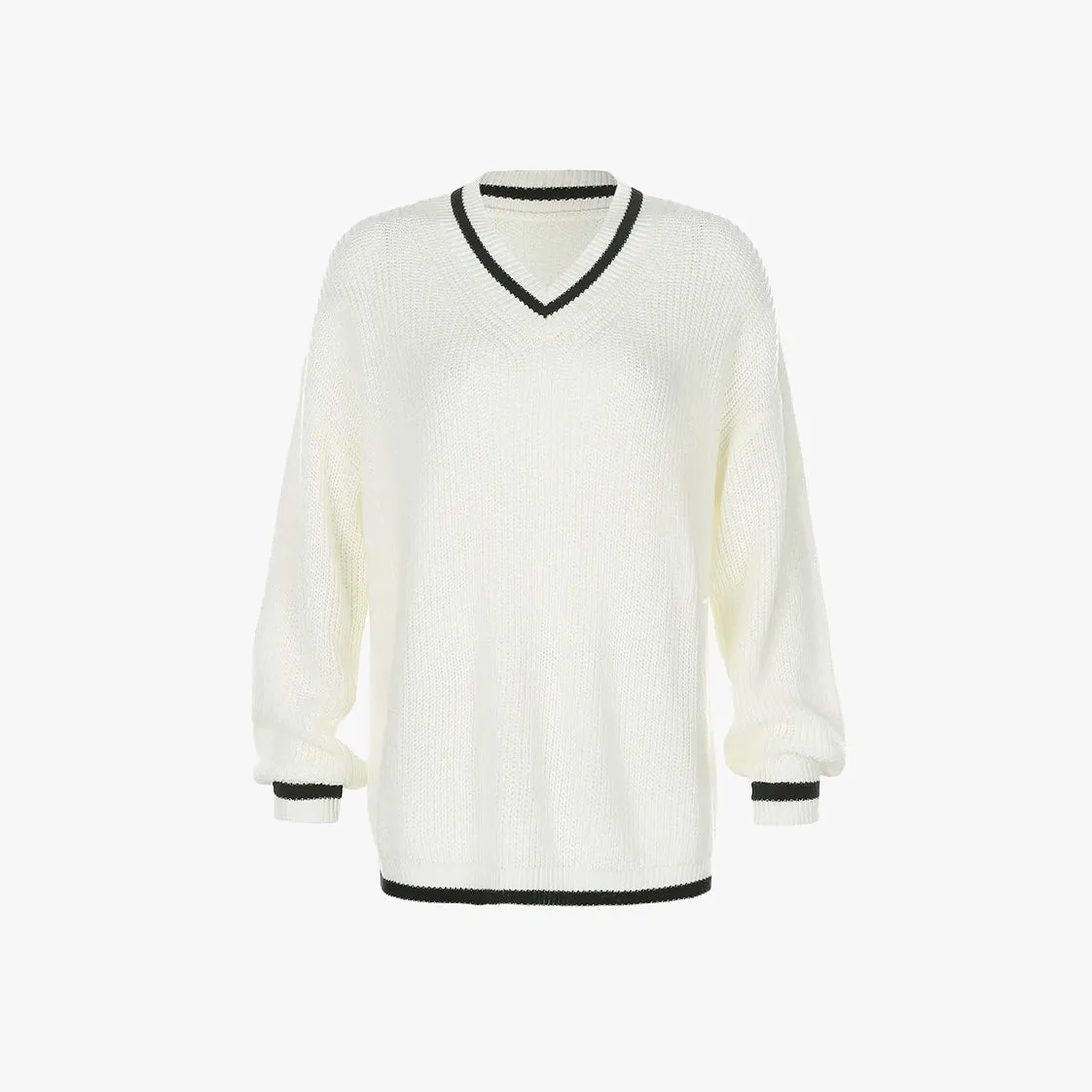 Academia V Neck Knit Sweater