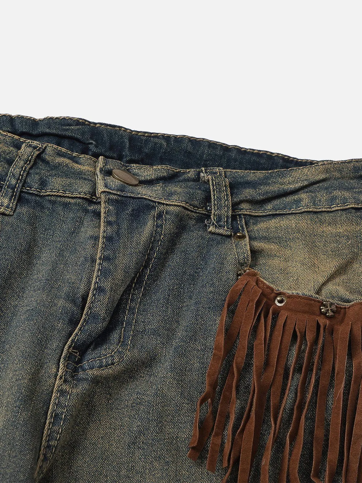 Aelfric Eden Tassel Pocket Washed Jeans