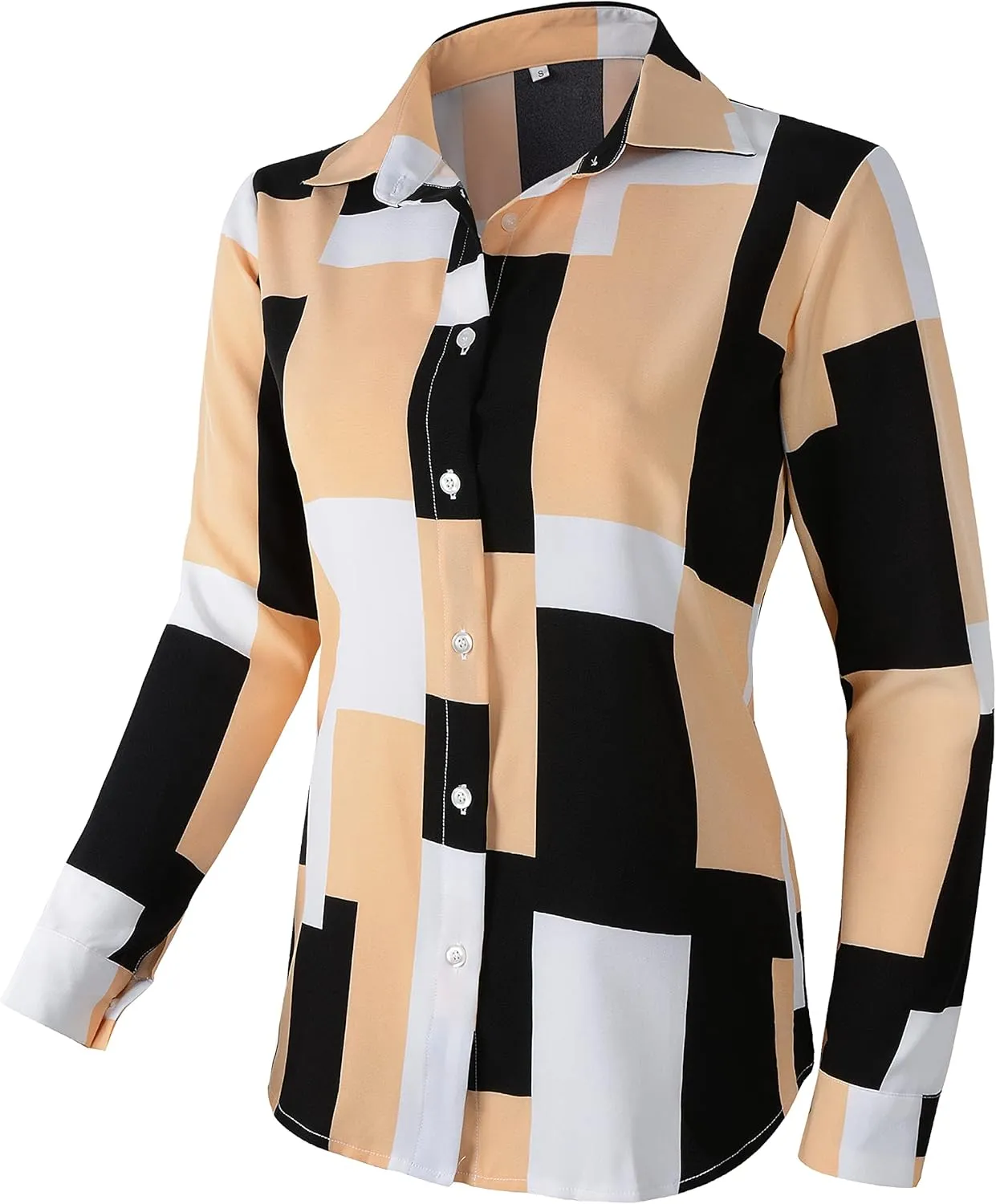 Beninos Women's Casual Blouses Long Sleeve Button Down Shirt
