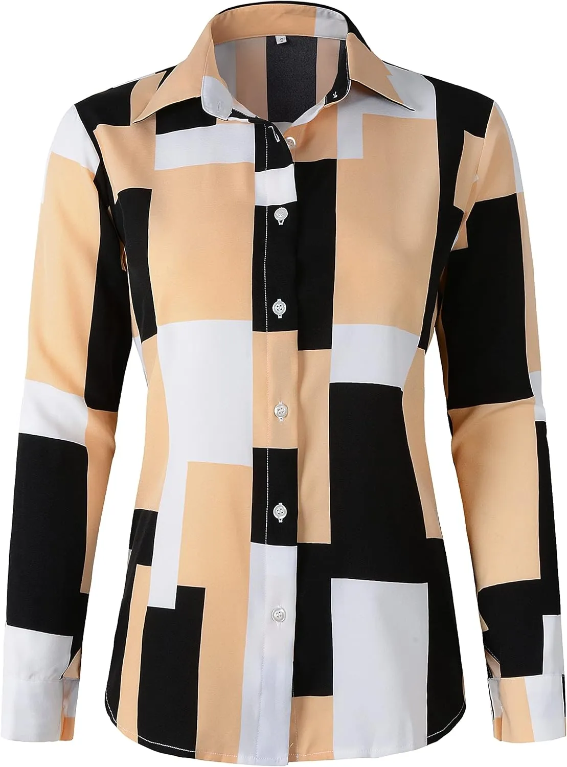 Beninos Women's Casual Blouses Long Sleeve Button Down Shirt