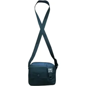 Black Front Pocket Mens Canvas Crossbody Sling Bag