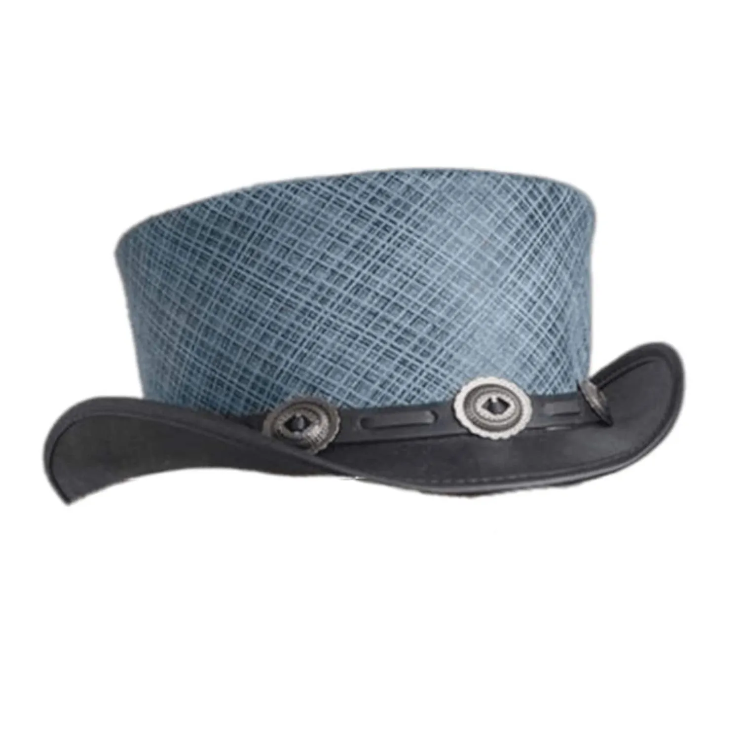 Concho Band Lining Style Leather Hat