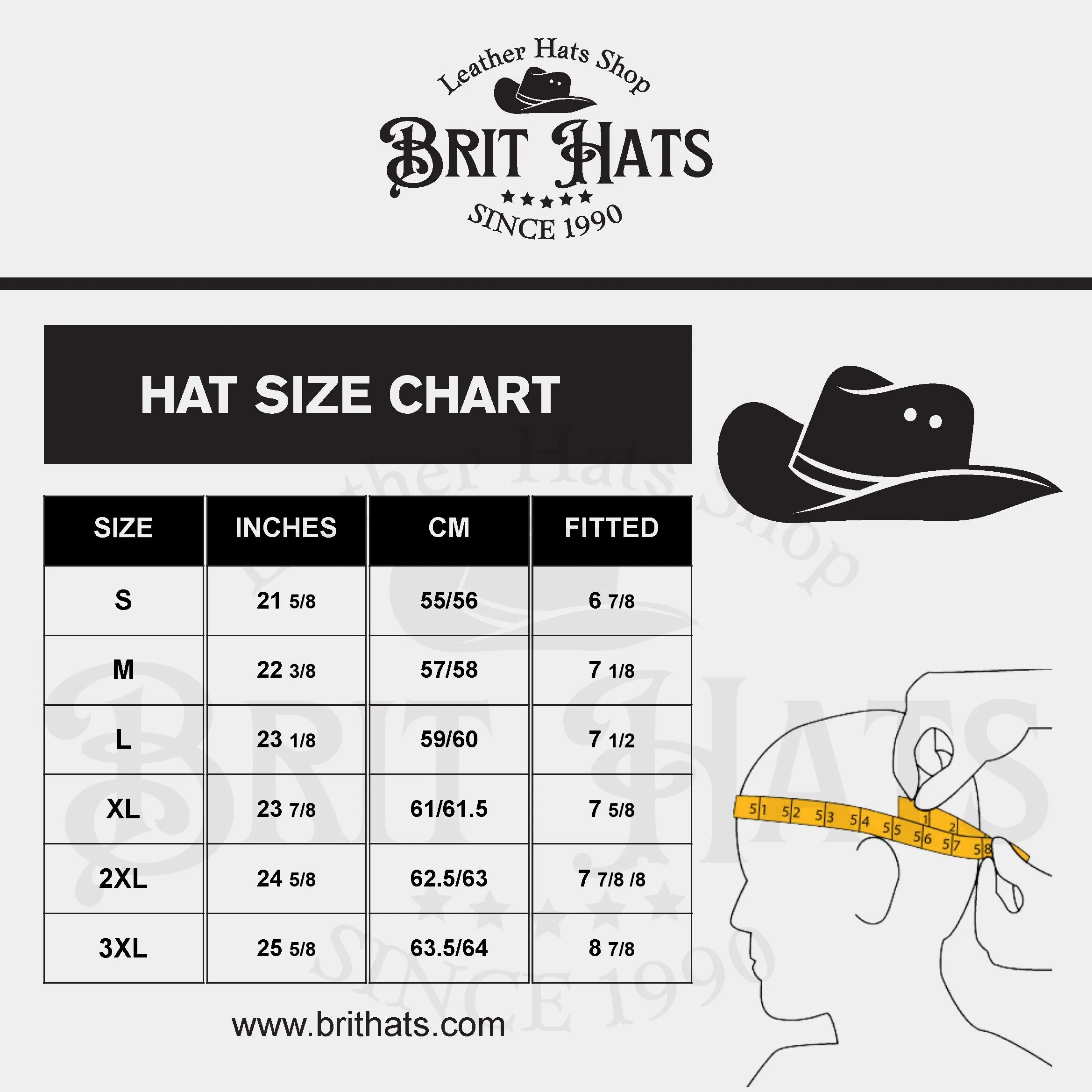 Concho Band Lining Style Leather Hat