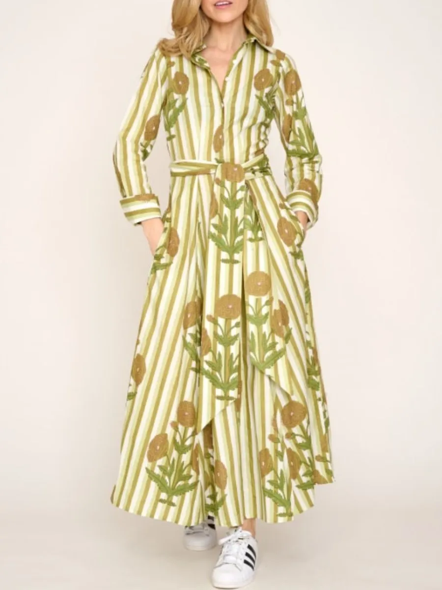 Cotton Marigold Shirt Dress