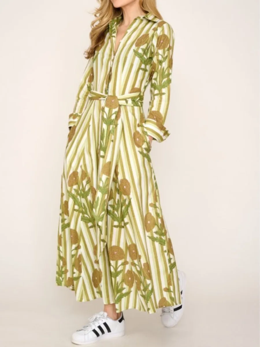 Cotton Marigold Shirt Dress