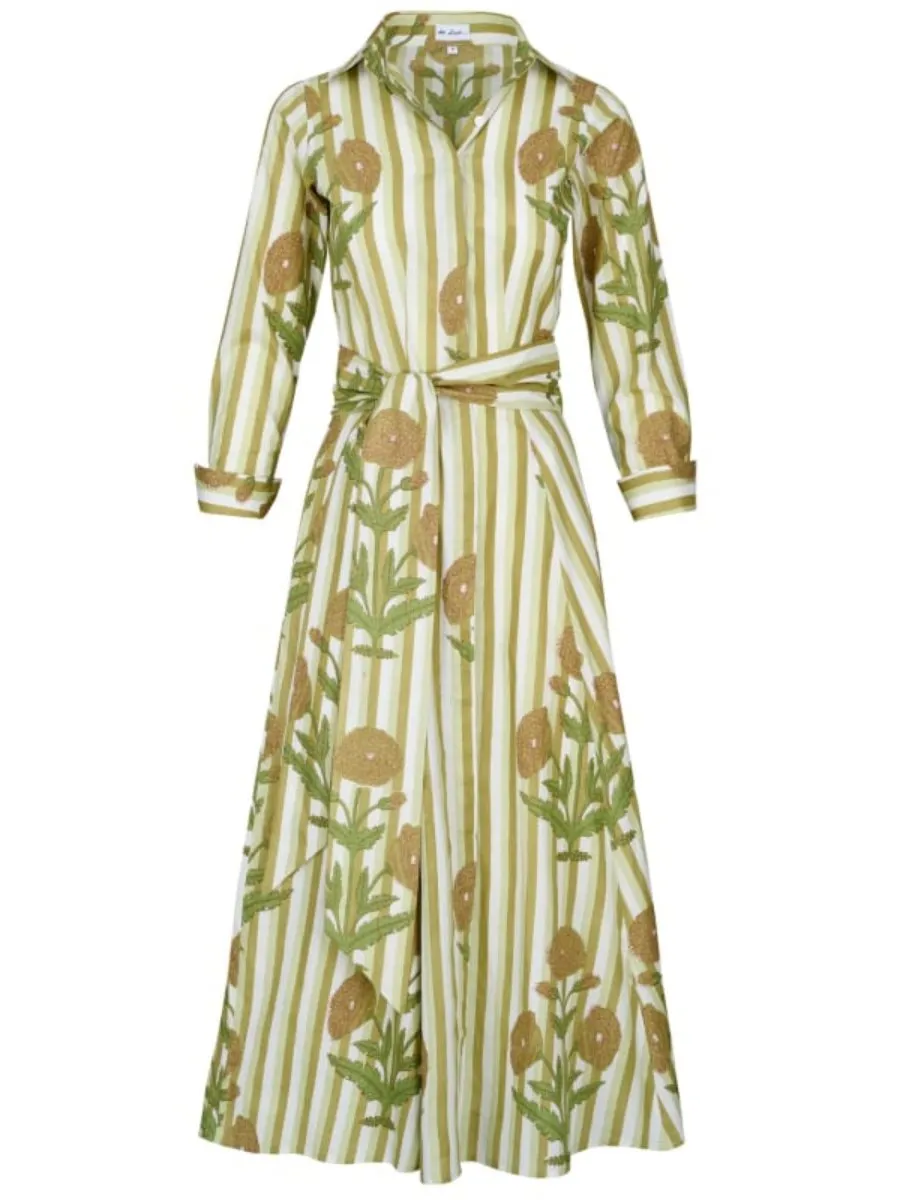 Cotton Marigold Shirt Dress