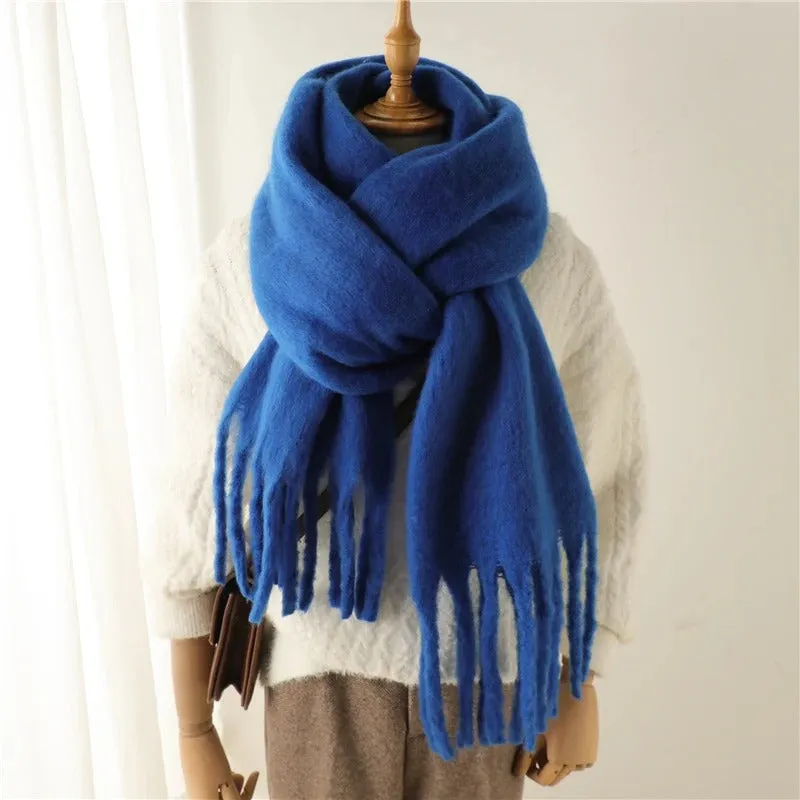 Cozy Afternoon Oversized Soft Fringe Scarf