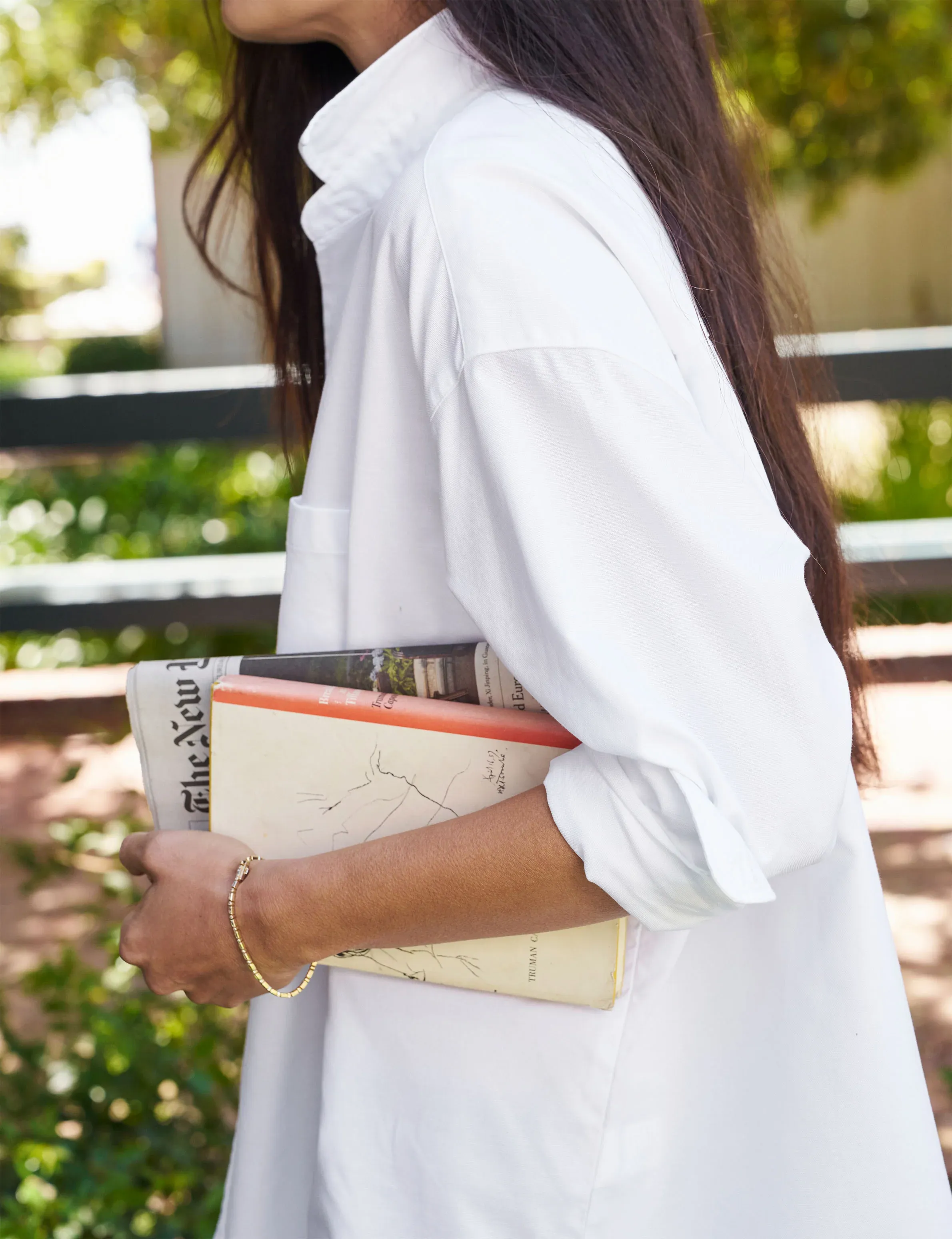 Frank & Eileen - Shirley Oversized Button-Up Shirt in White (Oxford Cotton)