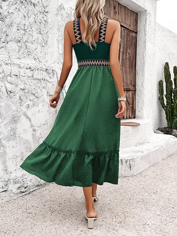 Kayla New Woman Fashion Elegant Halter Neck High Waist Casual Dress