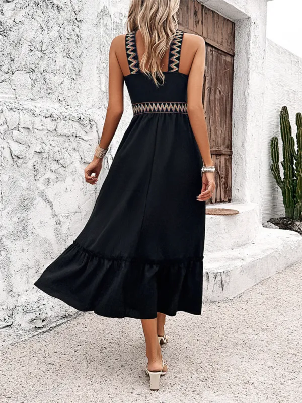 Kayla New Woman Fashion Elegant Halter Neck High Waist Casual Dress