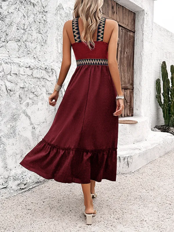 Kayla New Woman Fashion Elegant Halter Neck High Waist Casual Dress
