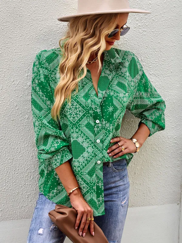Kelila New Four Seasons Casual Print Long Sleeve Shirt