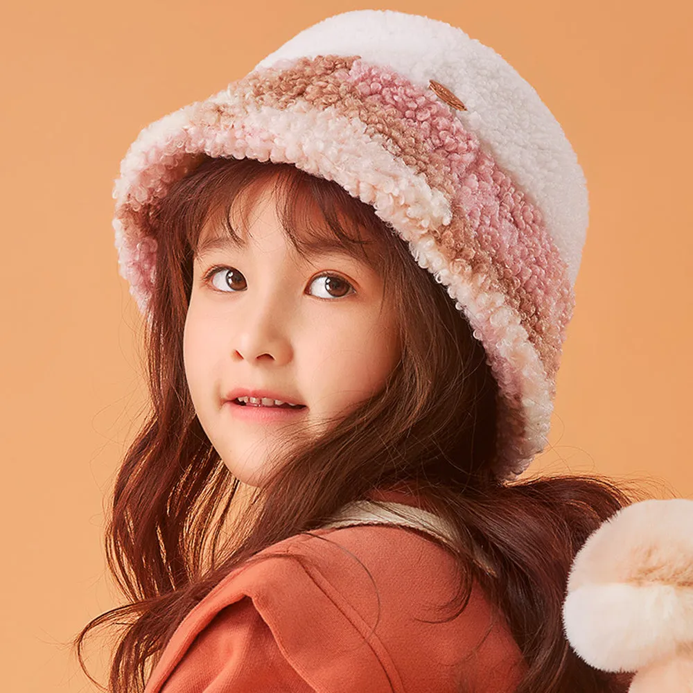 Kid's Plush Bucket Hat UPF 50  Winter Warm Caps