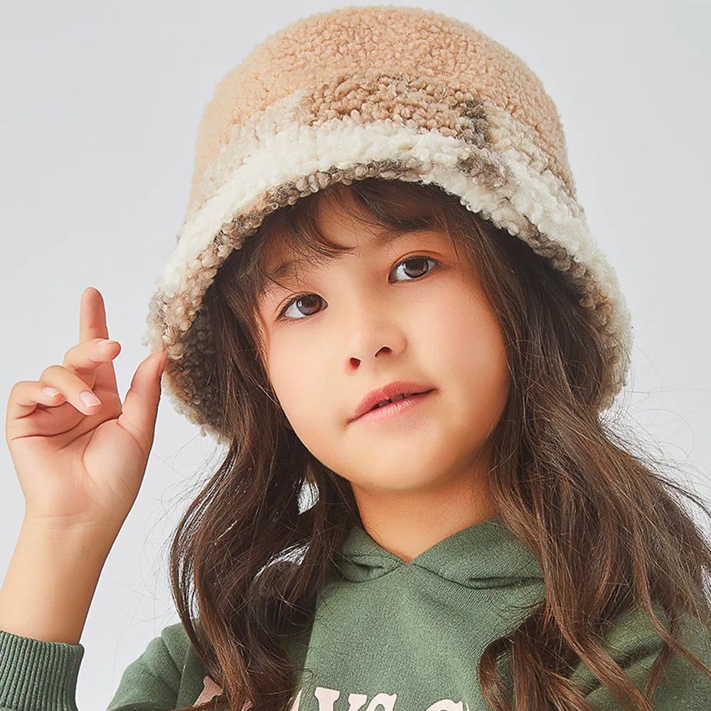 Kid's Plush Bucket Hat UPF 50  Winter Warm Caps
