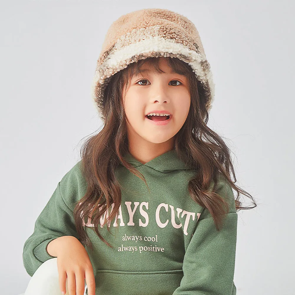 Kid's Plush Bucket Hat UPF 50  Winter Warm Caps