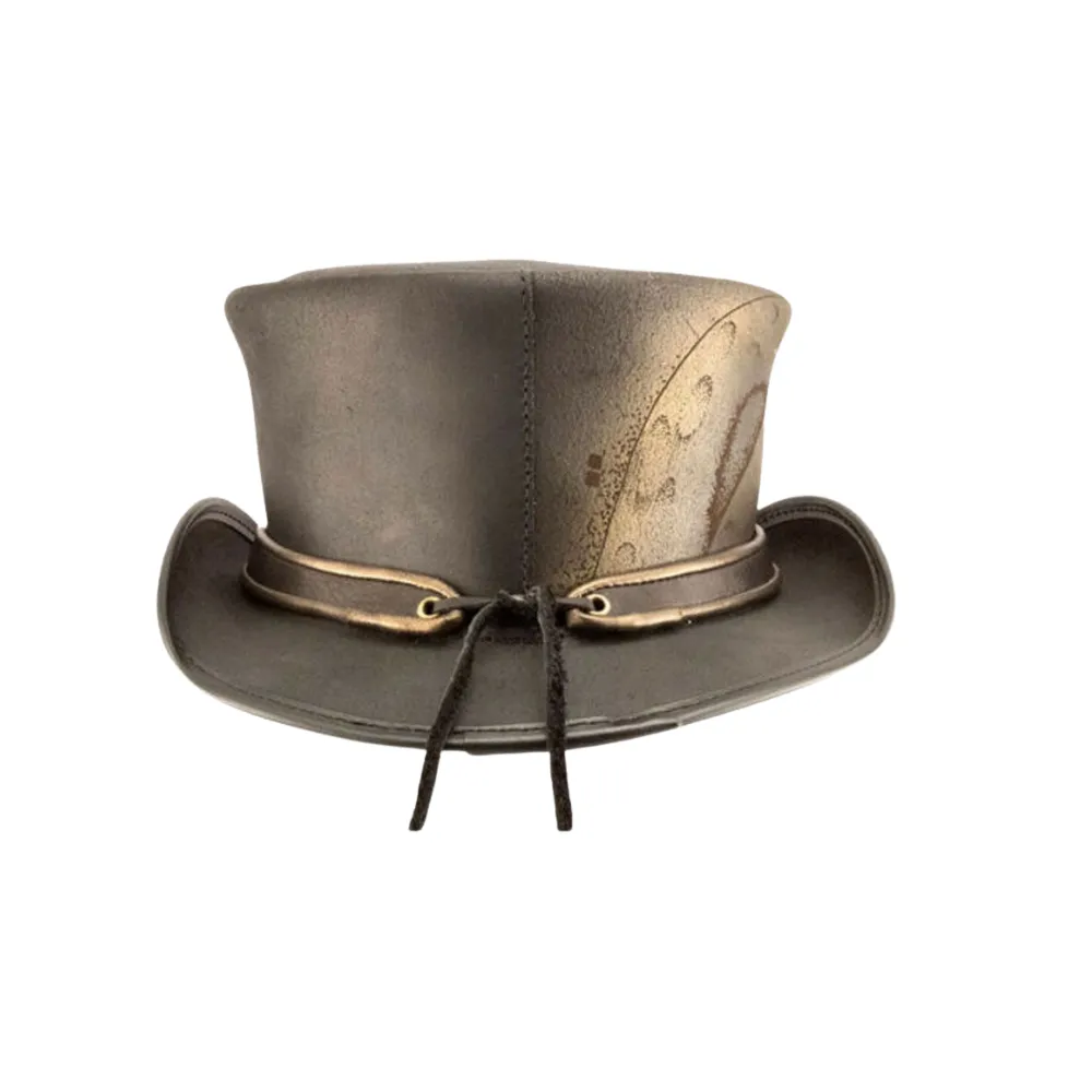 Kraken Steampunk Leather Top Hat