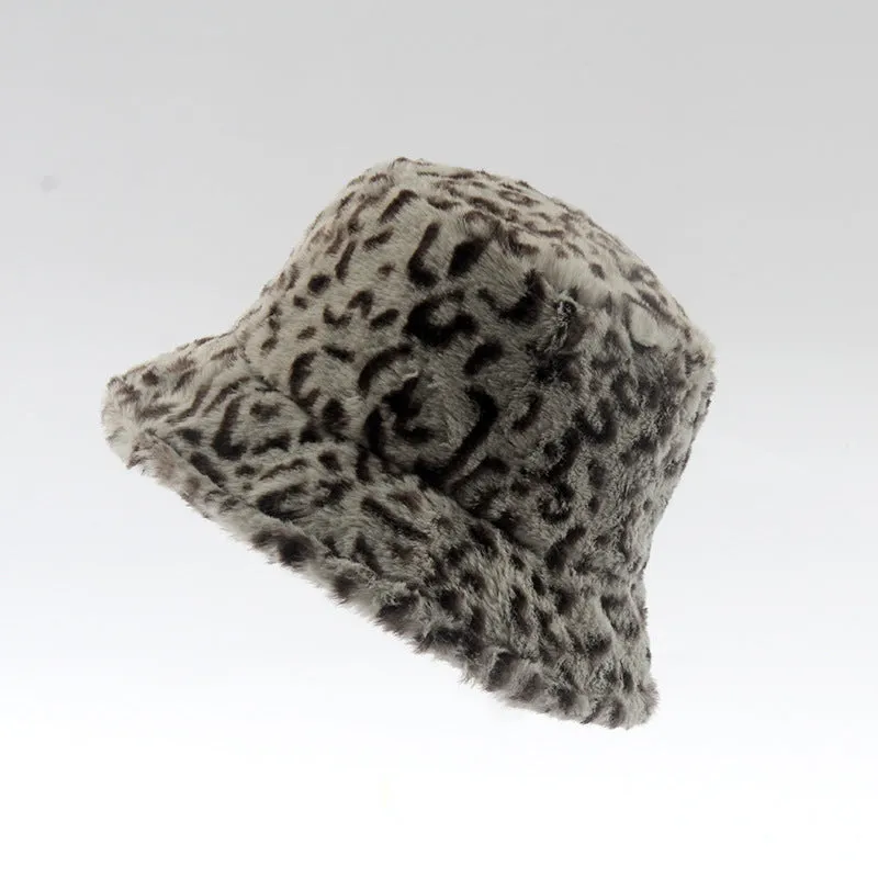 Leopard Fur Hat Autumn and Winter Thickening Warm Hat