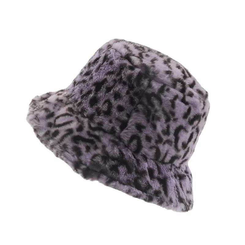 Leopard Fur Hat Autumn and Winter Thickening Warm Hat