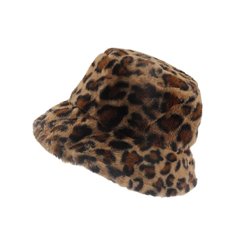 Leopard Fur Hat Autumn and Winter Thickening Warm Hat