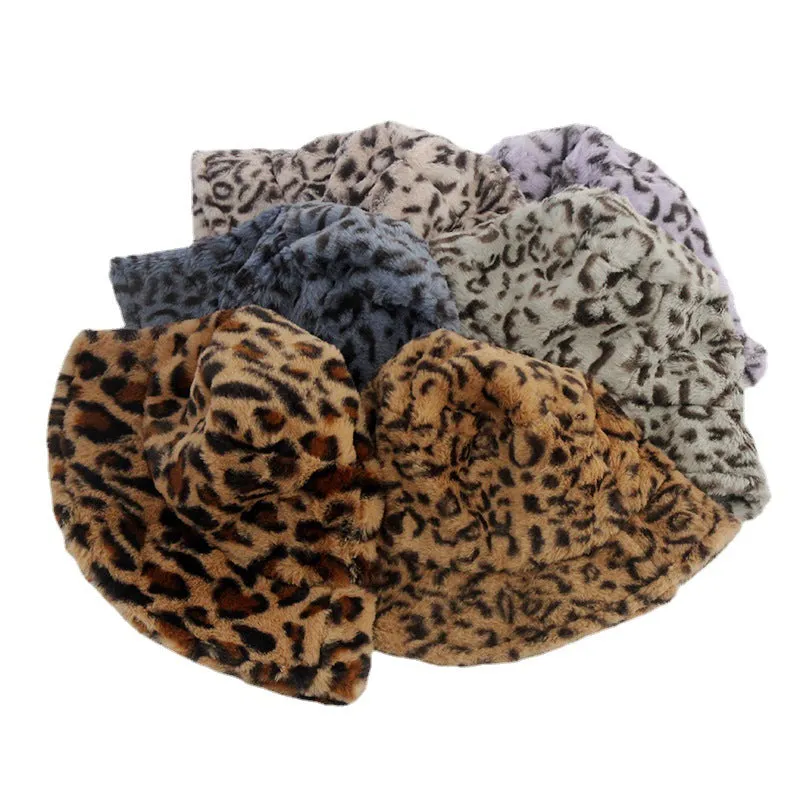 Leopard Fur Hat Autumn and Winter Thickening Warm Hat