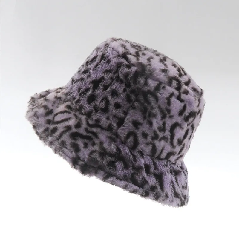 Leopard Fur Hat Autumn and Winter Thickening Warm Hat