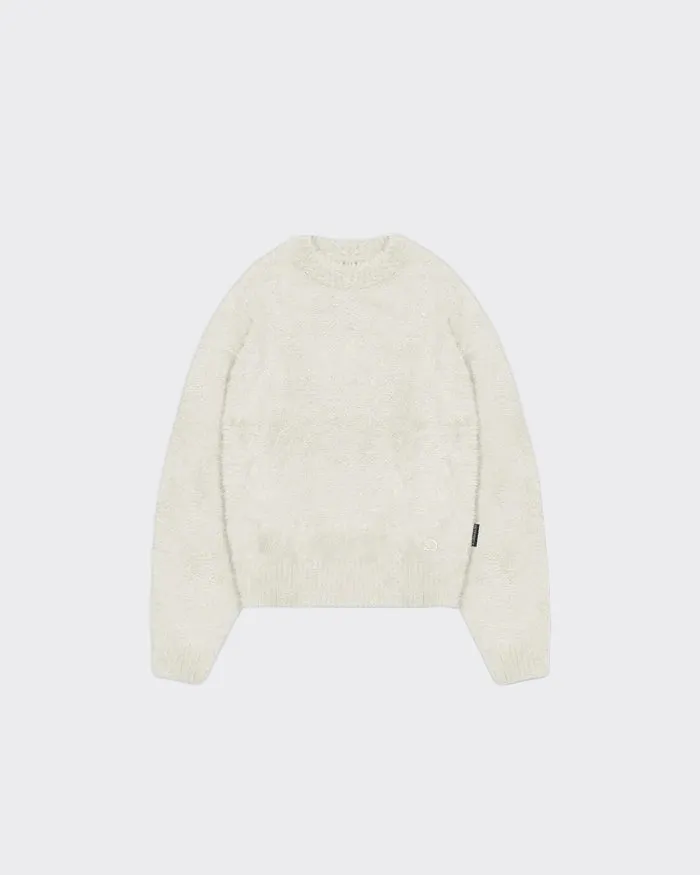Maglione ESSENTIAL FURRY KNIT Crema