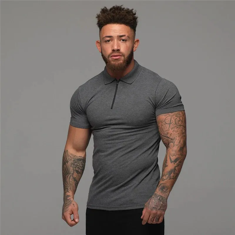 Men's Classic Polo Style Collar Top