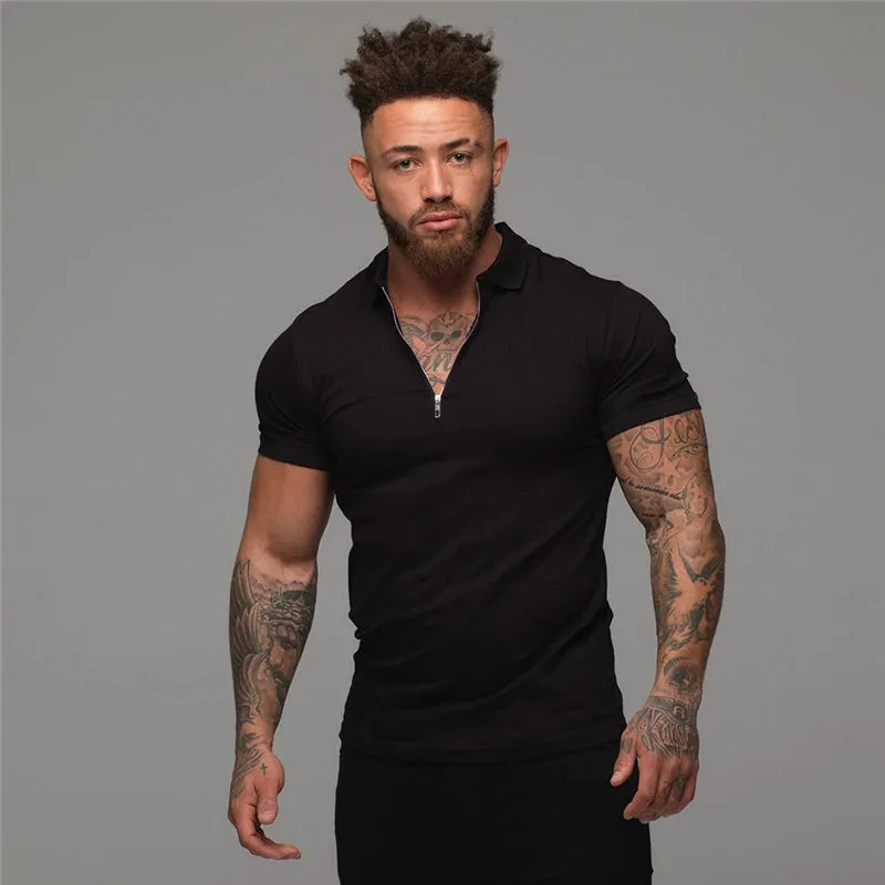 Men's Classic Polo Style Collar Top