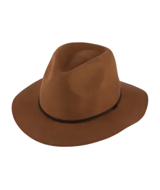 Mens Mid Brim Fedora Rajah CHESTNUT