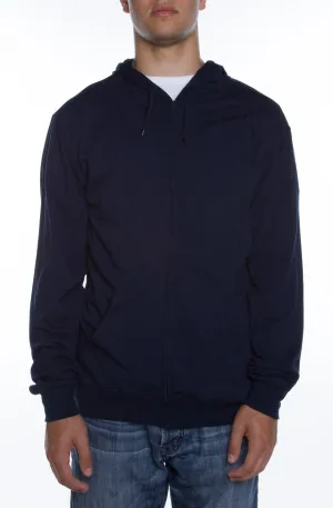 Men's Zip Beach Jersey Hoodie Deep Navy