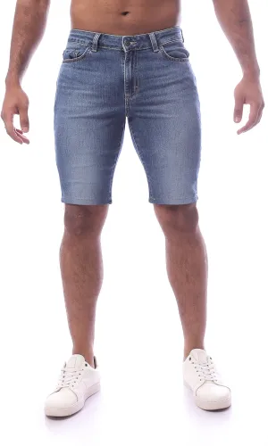 O169723 Blue Regular Fit Comfortable Summer Jeans Shorts