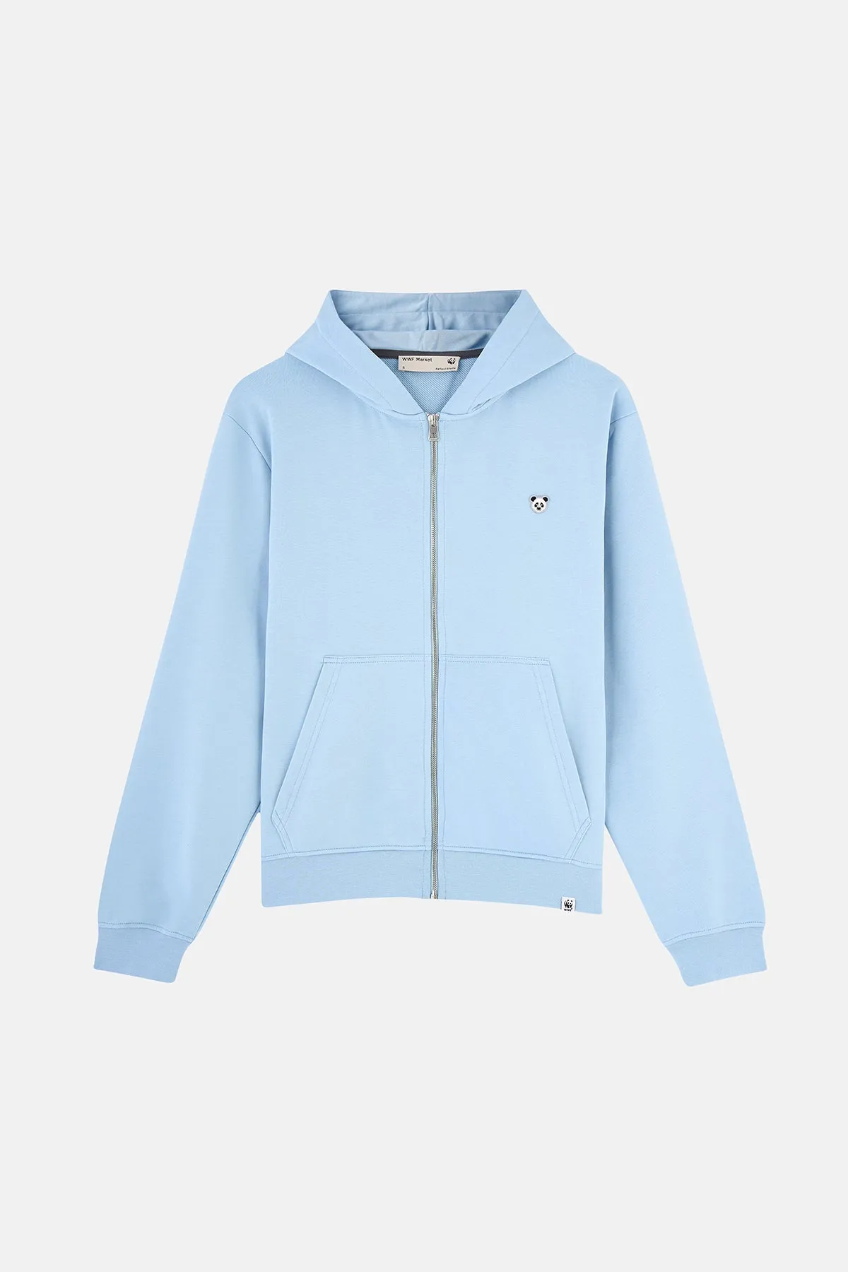 Panda Soft Fleece Full-Zip Hoodie - Bebek Mavisi