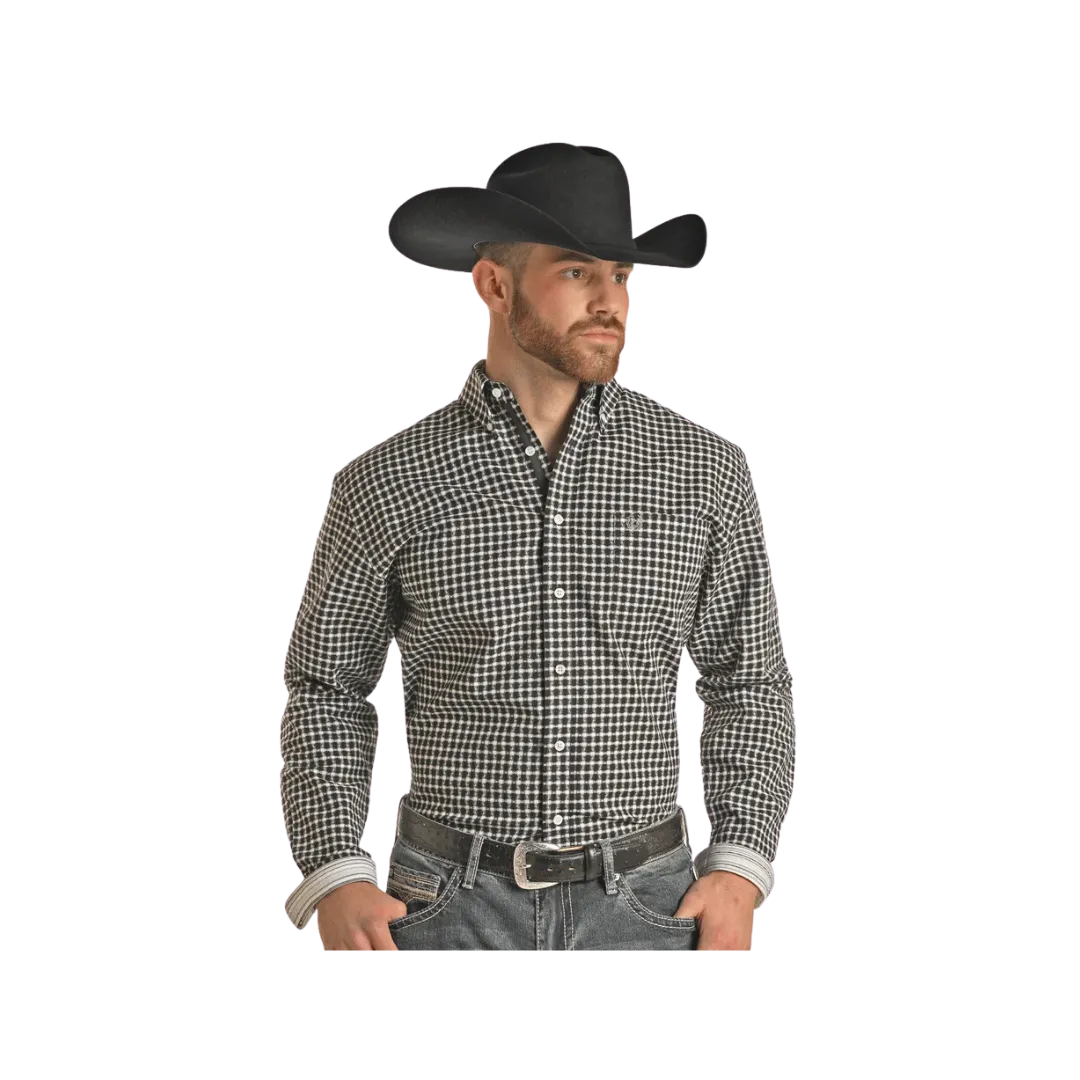 Panhandle Men's  Black Button Down Shirt