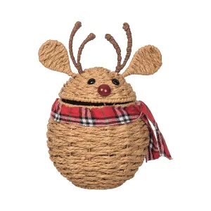 Reindeer Handwoven Candy Basket
