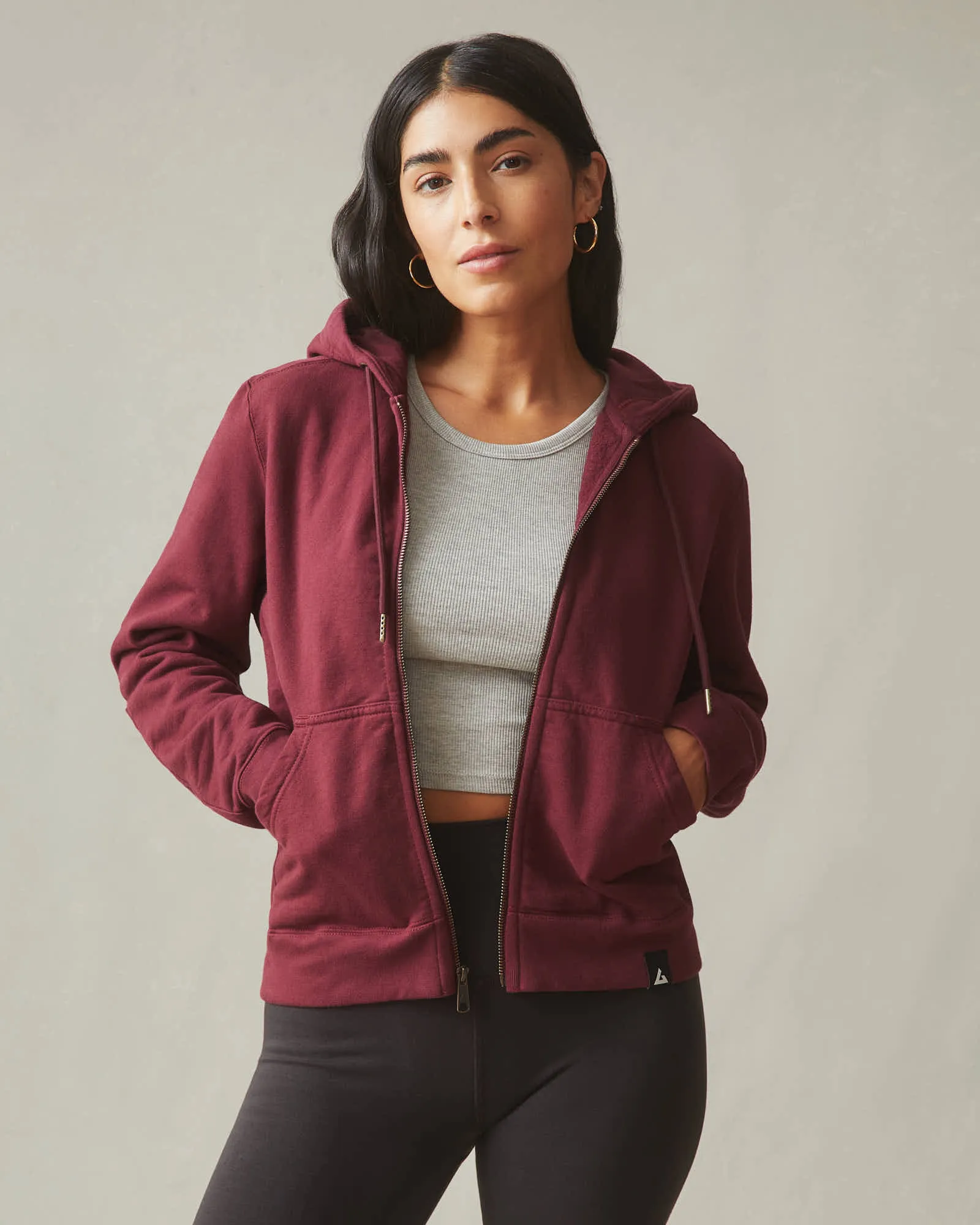 Relaxed Classic Full Zip - Zinfandel