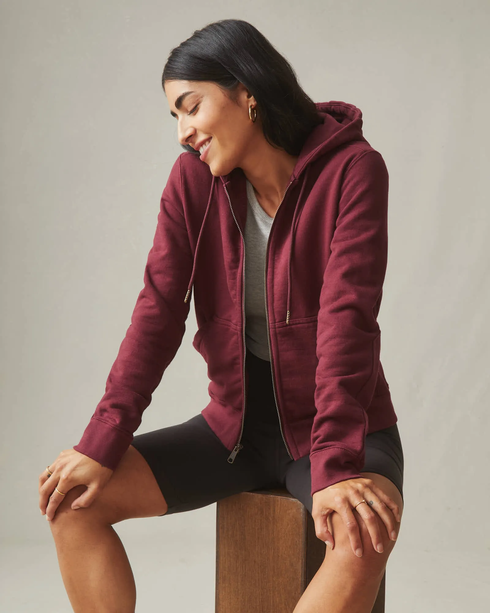 Relaxed Classic Full Zip - Zinfandel