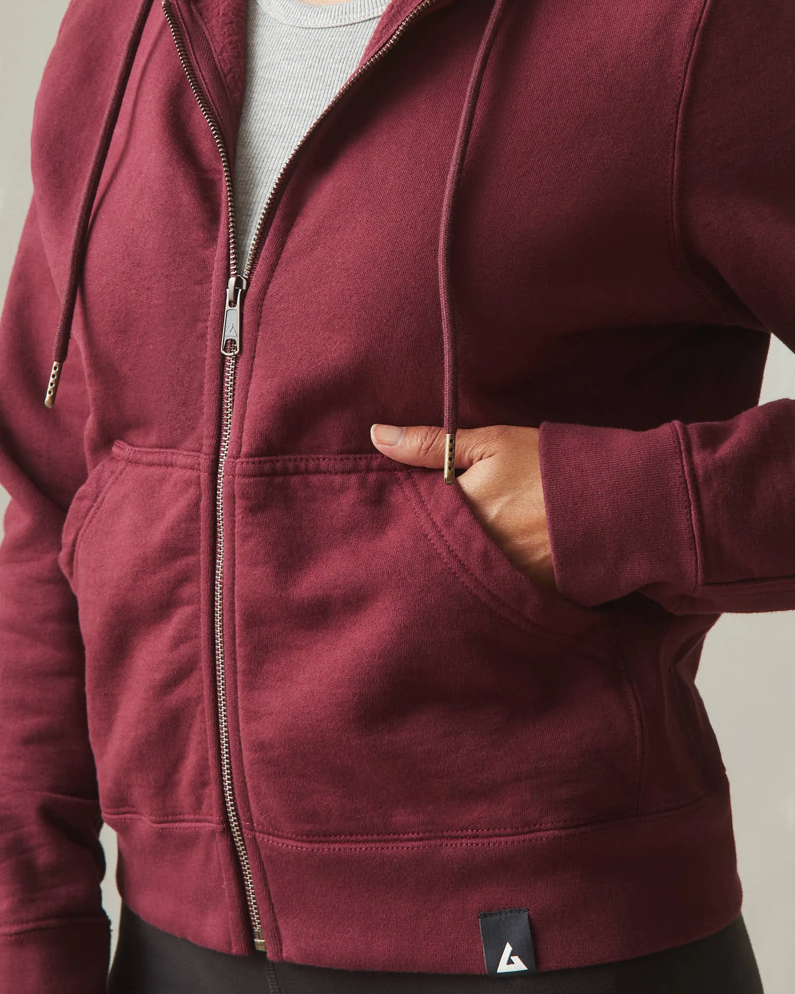 Relaxed Classic Full Zip - Zinfandel