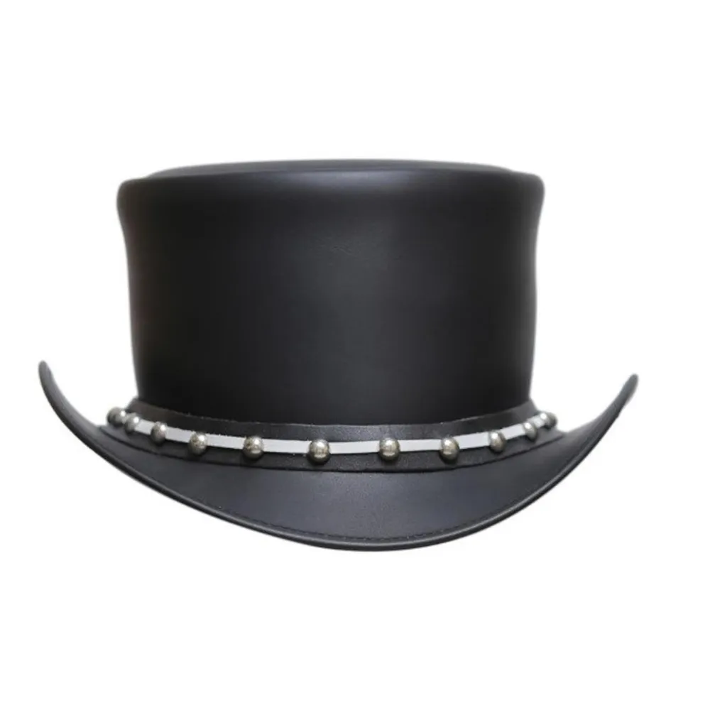 Revit Black Leather Top Hat