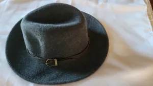 San Diego Mens Wool Felt Wide Brim Fedora With Belt & Buckle