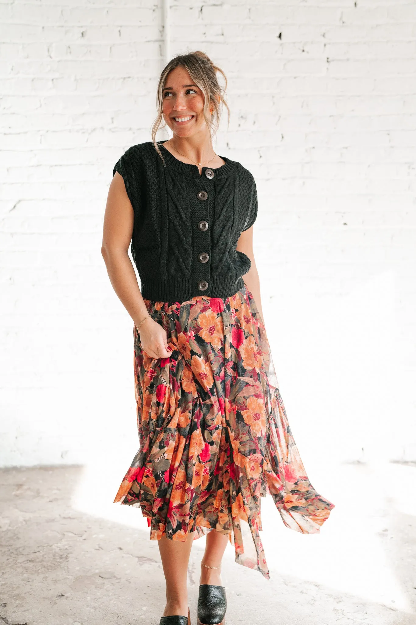 Secret Haven Cable Knit Vest