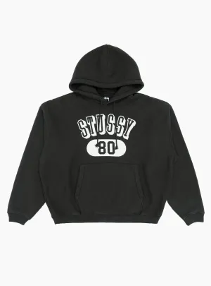 Stüssy 80 Relaxed Hoodie Washed Black