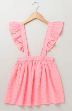 Sweetlime by As Embellished Dungaree Skirt - Neon Pink