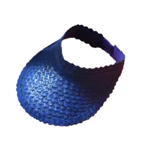 TEEK - Vaca Visor Straw Hat - Royal Blue