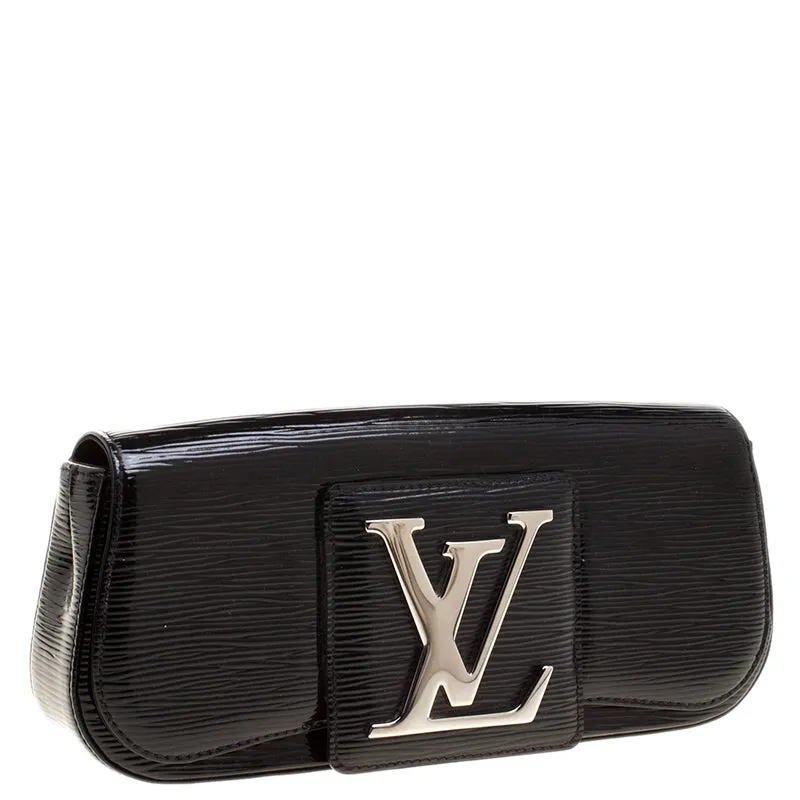 Trendy Inspired Louis Vuitton Black Electric Epi Leather Sobe Clutch