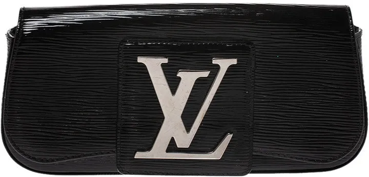 Trendy Inspired Louis Vuitton Sobe Black Electric Epi Leather Clutch