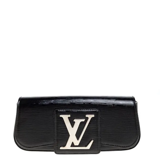 Trendy Inspired Louis Vuitton Sobe Black Electric Epi Leather Clutch