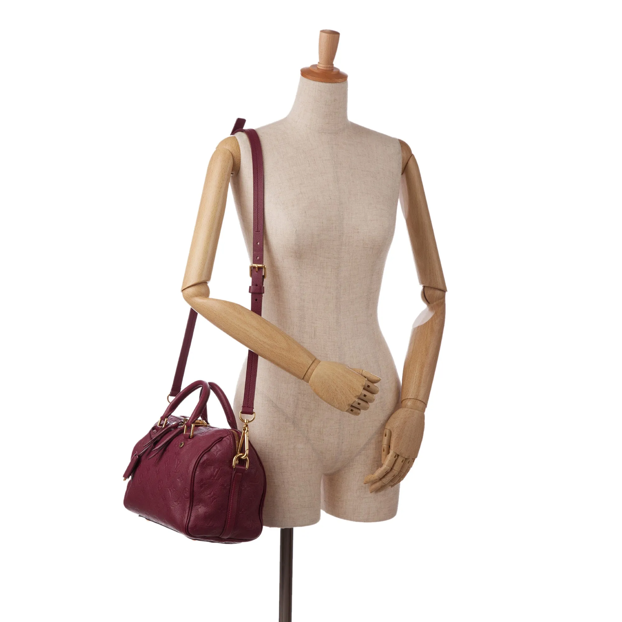 Trendy Inspired Louis Vuitton Speedy Bandoulière 25 Red Monogram Empreinte