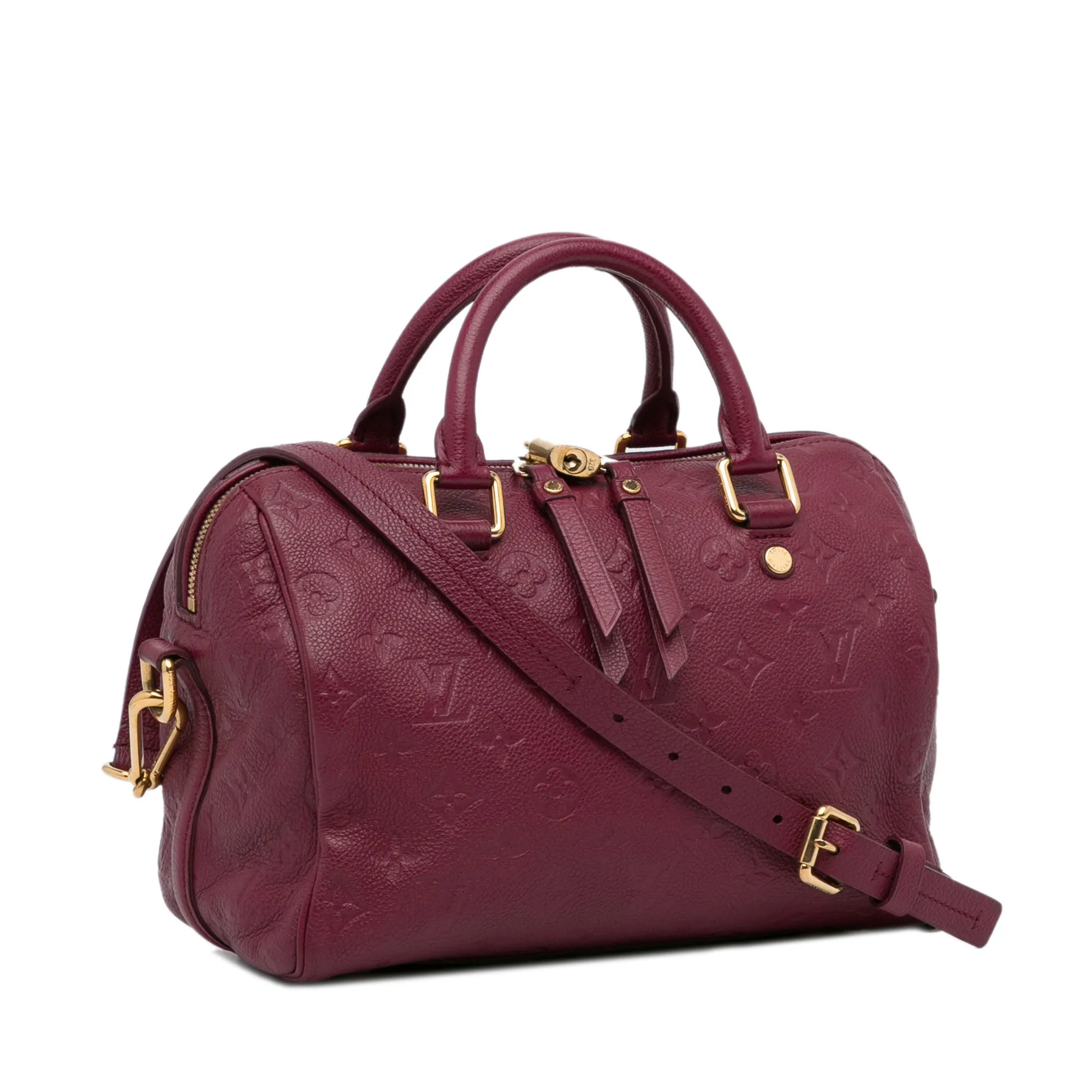 Trendy Inspired Louis Vuitton Speedy Bandoulière 25 Red Monogram Empreinte