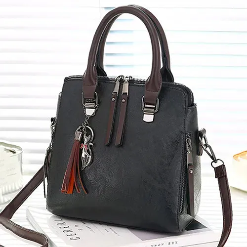 Trendy Tassel Accent Messenger Bag