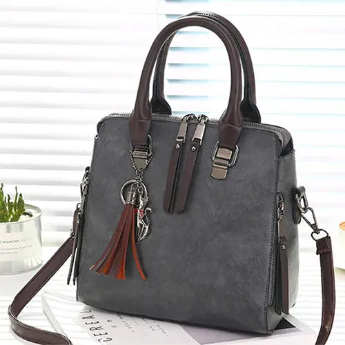 Trendy Tassel Accent Messenger Bag